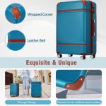 EUROCO 3 Piece Hardside Suitcase Set with TSA Lock
