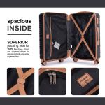 Black Hardside Luggage Set with TSA Lock