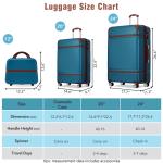 EUROCO 3 Piece Hardside Suitcase Set with TSA Lock