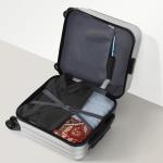 Lightweight 18" Silver Rolling Luggage Lock