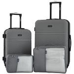 Wrangler 4-Piece Sharkskin Grey Luggage Set