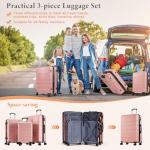 Light Pink TSA Lock Hard Shell Luggage Set