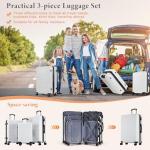 Sweetcrispy TSA Lock Lightweight Expandable Luggage Set
