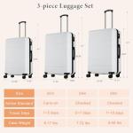 Sweetcrispy TSA Lock Lightweight Expandable Luggage Set