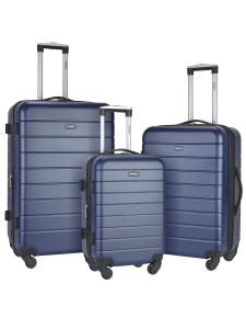 Wrangler 3 Piece Navy Blue Luggage Set