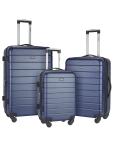 Wrangler 3 Piece Navy Blue Luggage Set