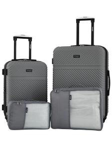 Wrangler 4 Piece Hardside Luggage Set - Grey