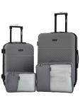 Wrangler 4 Piece Hardside Luggage Set - Grey