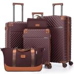 Cosbarn 5-Piece TSA Lock Luggage Set - Burgundy