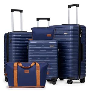 Cosbarn 5-Piece Rolling Luggage Set