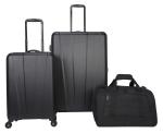 Protege 3-Pc Black Hardside Luggage Set