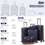 Cosbarn 5-Piece TSA Lock Luggage Set - Burgundy