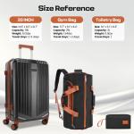 COBIZI 20" Hardside Carry-On Luggage with TSA Lock