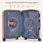 Sweetcrispy 24-Inch Hard Shell Suitcase with TSA Lock