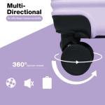 Light Purple 3-Piece Hardshell Luggage Set with TSA Lock