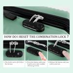 Light Green Expandable Luggage Set with Spinner Wheels