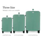 Light Green Expandable Luggage Set with Spinner Wheels