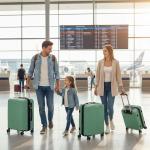 Light Green Expandable Luggage Set with Spinner Wheels