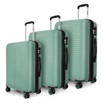 Light Green Expandable Luggage Set with Spinner Wheels