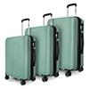 Light Green Expandable Luggage Set with Spinner Wheels
