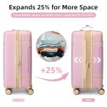 LARVENDER 3-Piece Expandable Luggage Set with TSA Lock