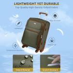 LARVENDER Expandable TSA Lock Luggage Set 3 Piece