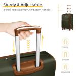 LARVENDER Expandable TSA Lock Luggage Set 3 Piece