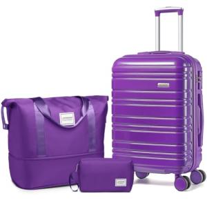 LARVENDER 20-Inch TSA Lock Hardside Luggage Set
