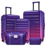 LARVENDER 5-Piece Expandable Luggage Set with Lock