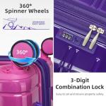 LARVENDER 5-Piece Expandable Luggage Set with Lock