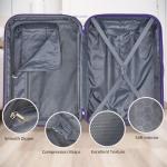 LARVENDER 5-Piece Expandable Luggage Set with Lock