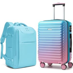 Expandable 20-Inch Carry-On Suitcase with TSA Lock