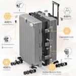 Krute 28 Inch TSA Lock Aluminum Frame Suitcase