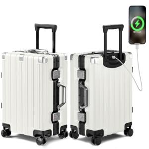 Krute 20 Inch Zipperless TSA Approved Carry-On Suitcase