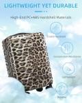 LARVENDER Cheetah Print TSA-Approved Carry-On Suitcase