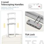 LARVENDER TSA Lock Carry-On Luggage Set for Women