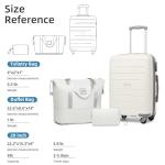 LARVENDER TSA Lock Carry-On Luggage Set for Women