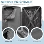 LARVENDER TSA Lock Carry-On Luggage Set for Women