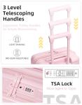 LARVENDER 20 Inch Expandable Carry On Luggage with TSA Lock
