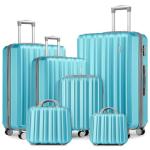 LARVENDER Expandable Hardshell Luggage Set with Wheels