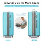 LARVENDER Expandable Hardshell Luggage Set with Wheels