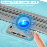 LARVENDER Expandable Hardshell Luggage Set with Wheels