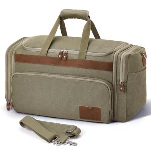 SHOWKOO 60L Expandable Canvas Travel Duffle Bag