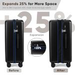 SHOWKOO 3-Piece Expandable Hardside Luggage Set