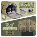 SHOWKOO 60L Expandable Canvas Travel Duffle Bag