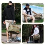 SHOWKOO 60L Expandable Canvas Travel Duffle Bag