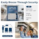 Coolife 20in TSA-Approved Luggage with Spinner Wheels