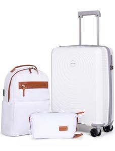 Hardshell Luggage Set with TSA Lock - White
