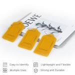 Vipbox Waterproof Faux Leather Luggage Tags - Yellow