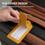 Vipbox Waterproof Faux Leather Luggage Tags - Yellow
